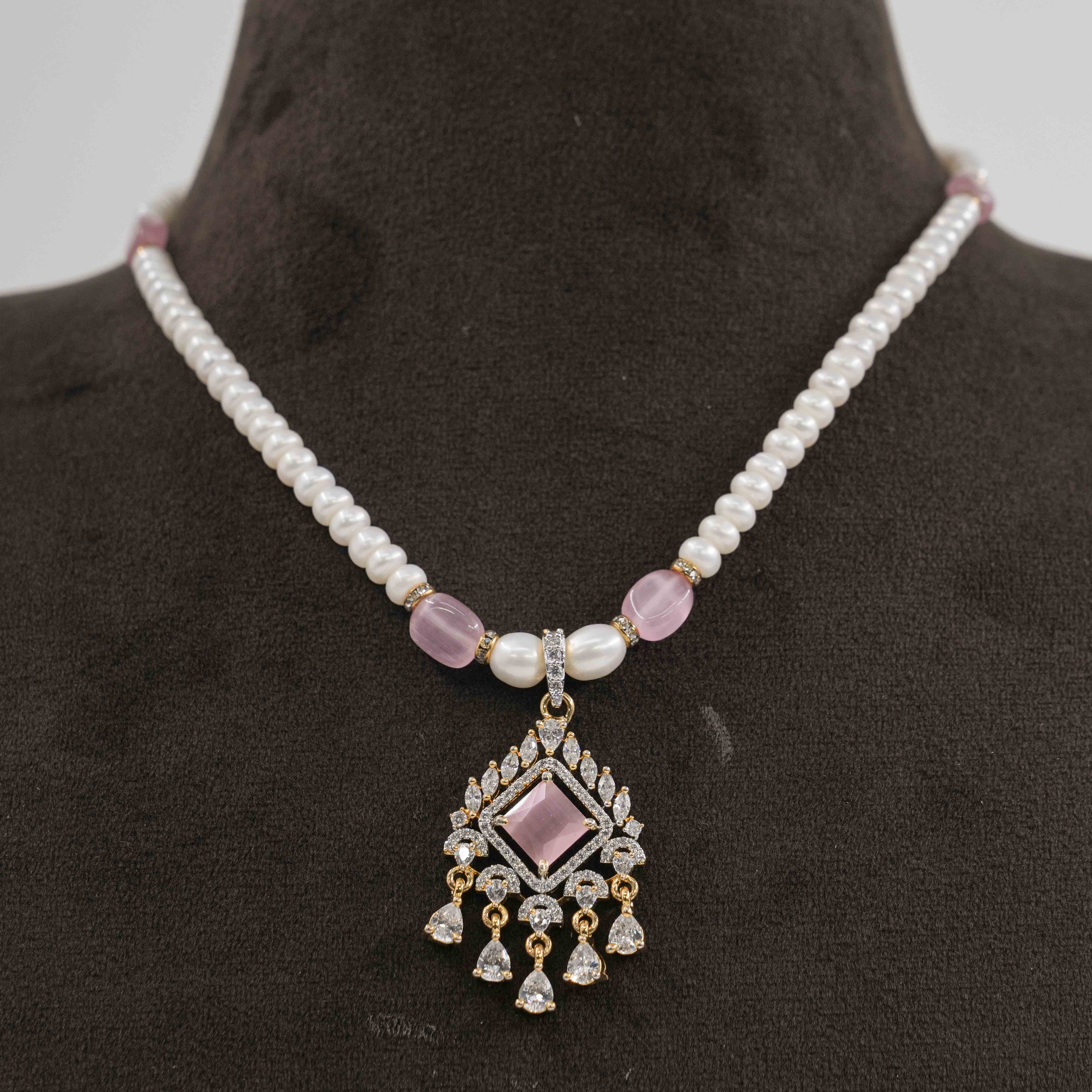 The Pearl Atelier by Kabra Pearls - Flat Round Pearl Necklace Set